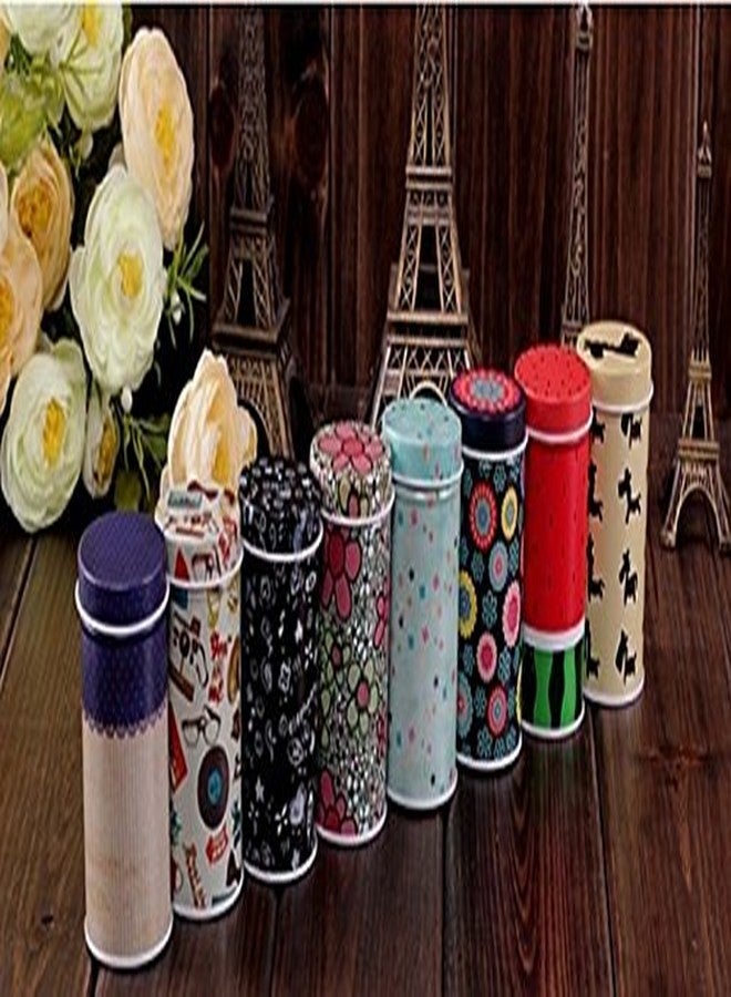 GracesDawn مجموعة GracesDawn من 8 علب تخزين منزلية للمطبخ، علب ملونة، علب شاي دائرية - Image 4